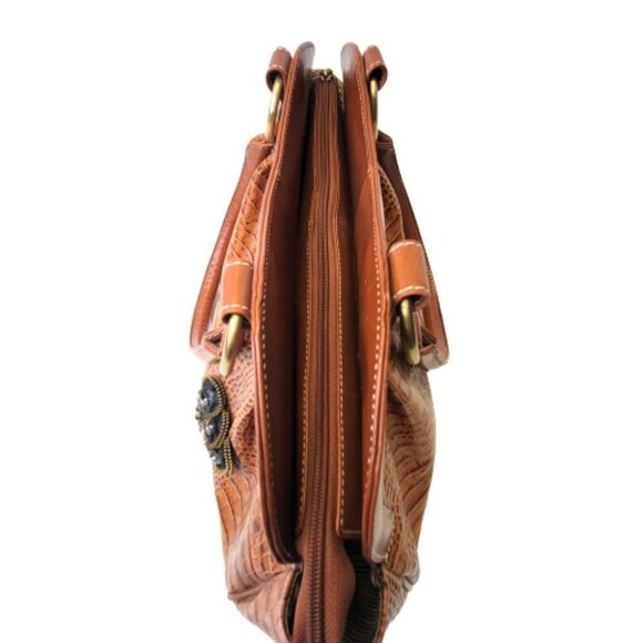Large Brown crocodile Print Style Handbag - Picture 5 of 16